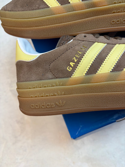 Adidas Gazelle à Plate-Forme Marron et jaune
