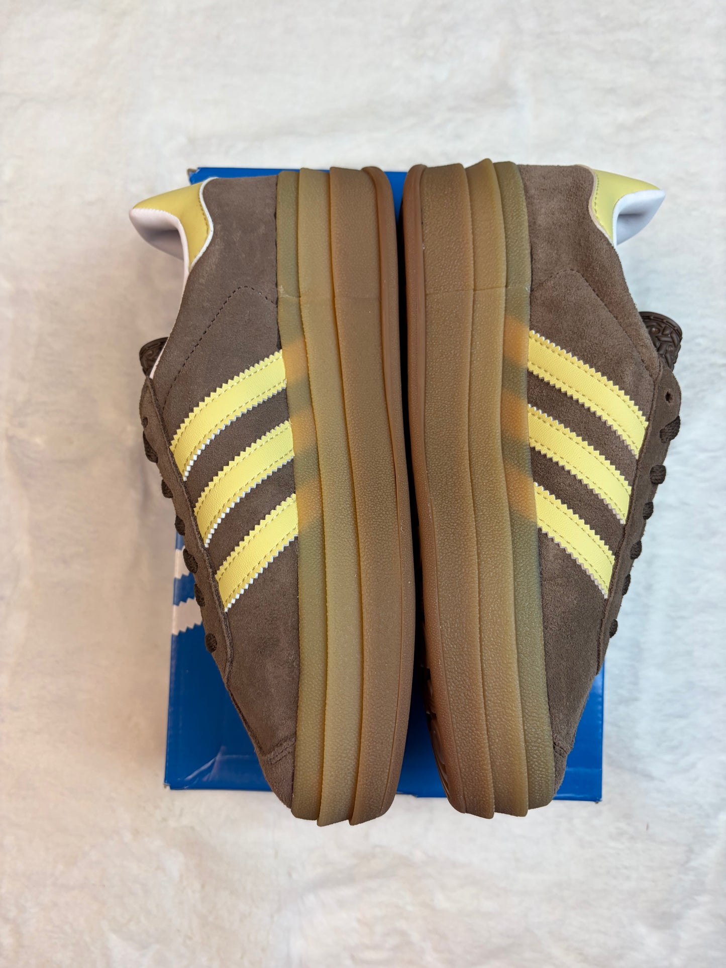Adidas Gazelle à Plate-Forme Marron et jaune